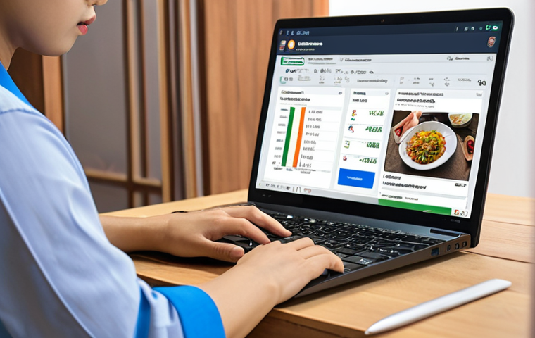 ** A modern Thai person using a laptop, studying financial planning concepts online. Focus on concepts like budgeting, debt management, and saving for the future. The scene should depict a positive and empowering learning experience.

**